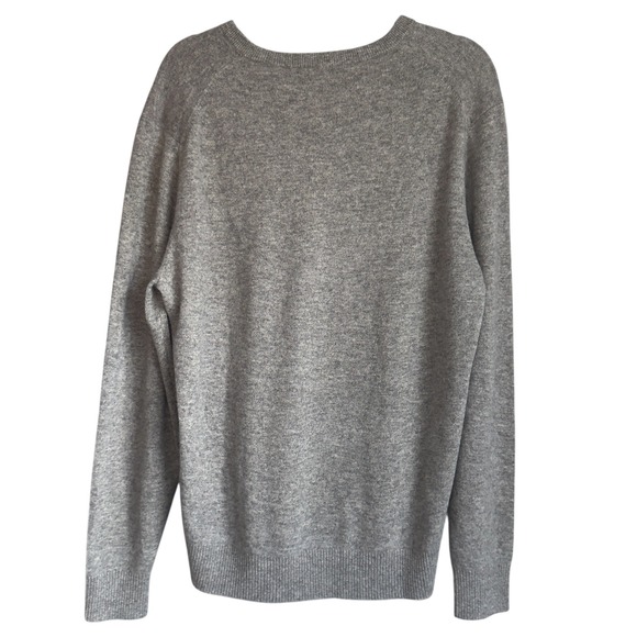 Daniel Cremieux Mens Large Gray V-Neck Cashmere Pullover NWT - Picture 2 of 5